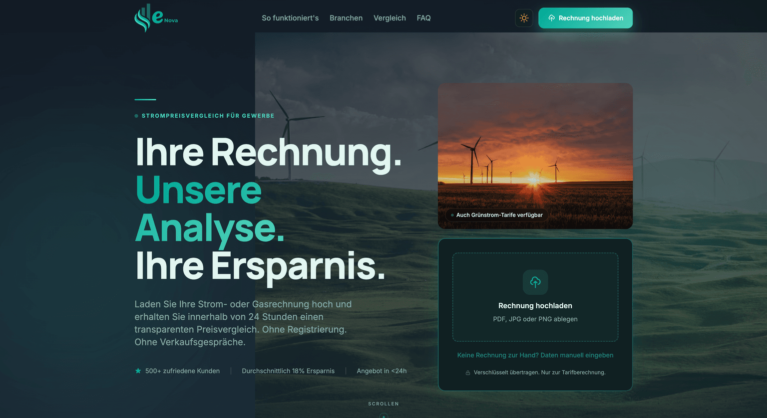 E-Nova MinuteOS — Dashboard und Angebotstool