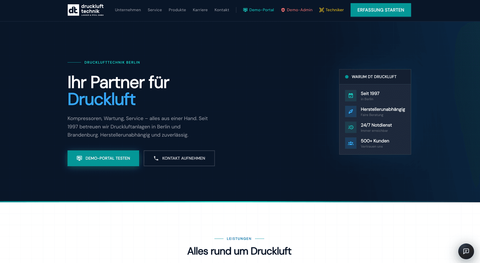 DT Drucklufttechnik — MinuteOS